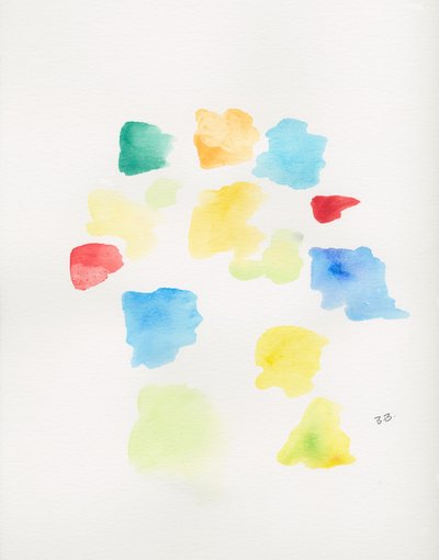 Colorful Watercolor Shapes by Bronwyn Baker