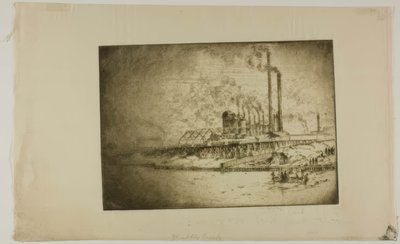 Chicago - Bubbly Creek, 35th St and River by Bror Julius Olsson Nordfeldt