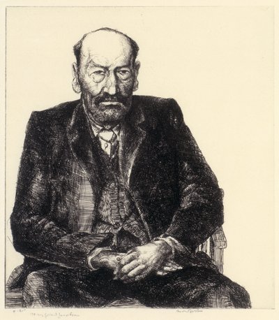 Portrait of Old Man by Bror Julius Olsson Nordfeldt