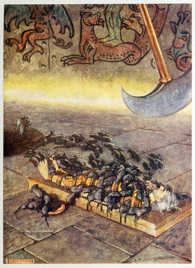 They swarmed upon me in ever accumulating heaps, from Selected Tales of Mystery, pub. 1909 by Byam Shaw