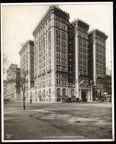 View of the Hotel Majestic at 72nd Street from Across Central Park West, New York by Byron Company