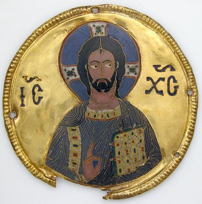 Medallion with Christ from an Icon Frame by Byzantine