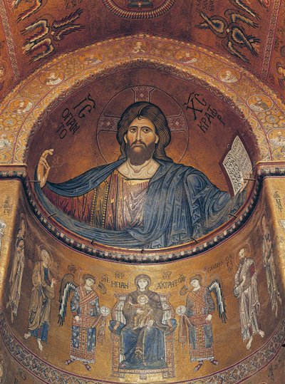 Christ Pantocrator and the Madonna Enthroned with Angels and Apostles, from the Central Apse by Byzantine School