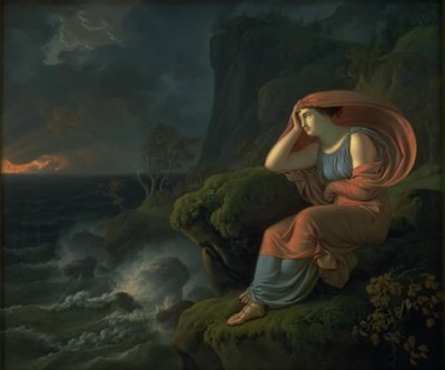 Alcyone Waiting in Vain for her Husband. Episode from Ovid: Metamorphoses by C.G. Kratzenstein Stub