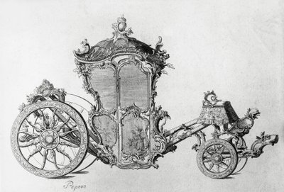 Design for rococo carriage, engraving by J.B. and Brown J. Rowbotham
