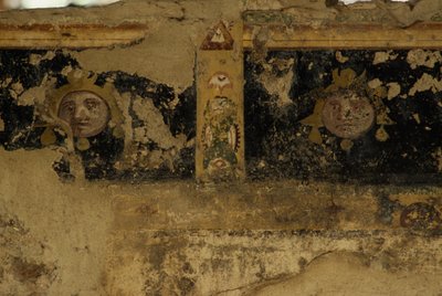 Fresco fragments, Salus Augusta Temple-Cryptoporticus, ancient Roman city of Urbs Salvia, Urbisaglia, Marche, Italy by J.B. and Brown J. Rowbotham