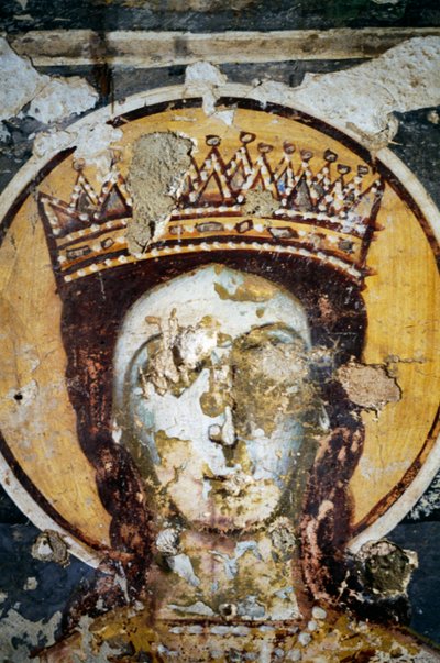 Saint, fresco in Church of Agios Ioannis Prodromos by J.B. and Brown J. Rowbotham