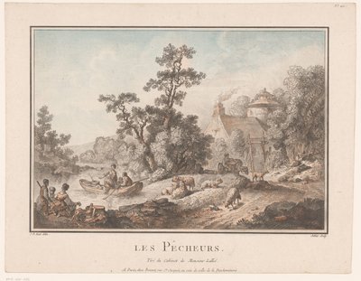 Landscape with Shepherds and Fishermen by C.L. Jubier