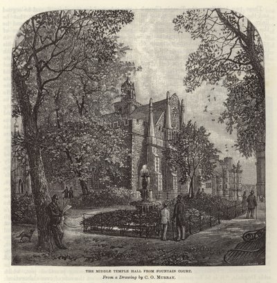 Middle Temple Hall from Fountain Court by C.O. Murray