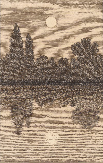 Moonlight over a Lake. Illustration to 