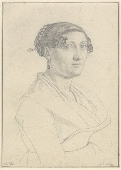 Portrait of a Roman Woman, Facing Right by Christoffer Wilhelm Eckersberg