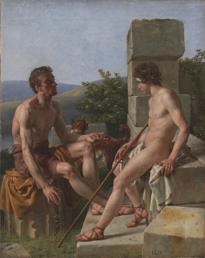Two Shepherds by Christoffer Wilhelm Eckersberg