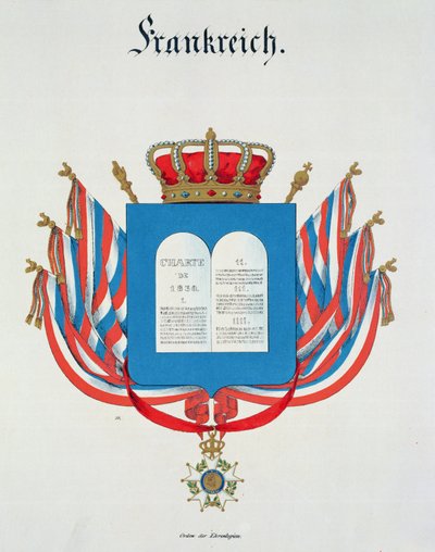 Charter and Pendant of the Order of the French Legion of Honour, from a Collection of Watercolours Published in Germany, 1830-33 by C. Hildebrandt