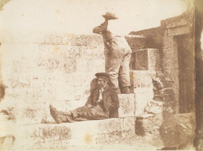 Two Young Men Resting on a Pier by Calvert Jones