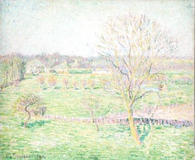 A Field with a Walnut Tree in Spring by Camille Jacob Pissarro