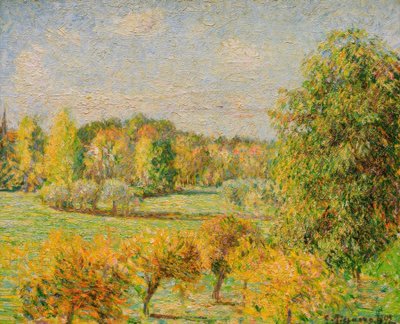 Autumn Effect, the Walnut Tree, Eragny by Camille Pissarro