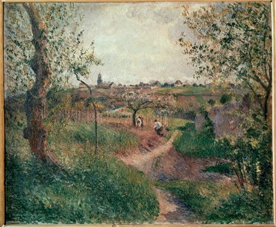 The Mathurins Path Climbing Through Fields, Pontoise by Camille Pissarro