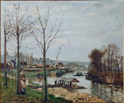 Port-Marly, The Wash-House by Camille Pissarro