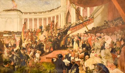 The Patriotic Celebration of the Fiftieth Anniversary of Belgian Independence by Camille Van Camp