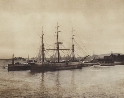The Harbour at Hochelaga, Old-Time Schooner Still in Commission by Canadian Photographer