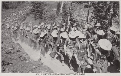 Val Cartier-Infantry Off to Parade 1915 by Canadian Photographer