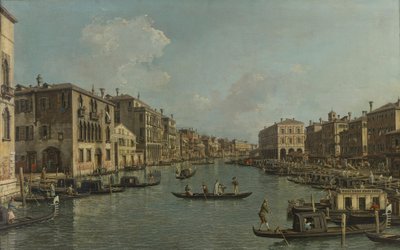 The Canal Grande with a View Southeast toward the Rialto Bridge by Canaletto