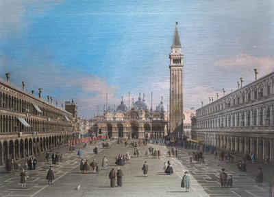 Piazza San Marco with the Basilica, Venice by Canaletto