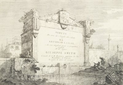 Title Page with a Large Wall of a Classical Ruin by Canaletto
