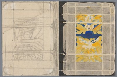 Design for a Book Cover with Floral Motif by Carel Adolph Lion Cachet