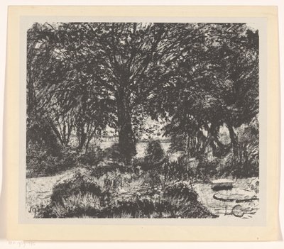 Garden with Large Tree by Carel Adolph Lion Cachet
