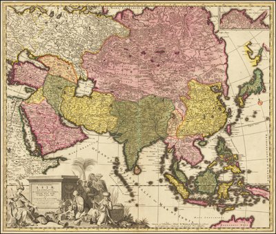 1695 Map of Asia by Carel Allard