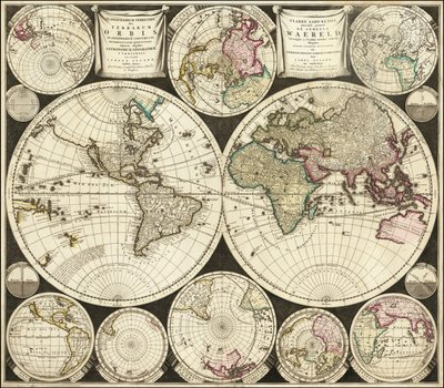 1696 Map of the World by Carel Allard