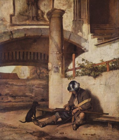 The Gate Guard by Carel Fabritius
