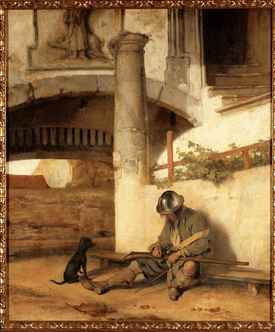 The Sleeping Sentinel by Carel Fabritius
