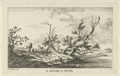 Rider in a Landscape by Carel Lodewijk Hansen