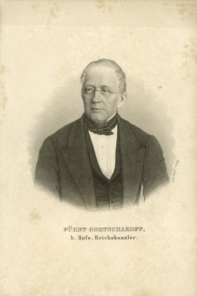 Prince Alexander Gorchakov, Russian statesman by Carl (after) Mayer