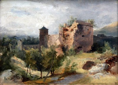 The Shattered Tower of Heidelberg Castle by Carl Blechen