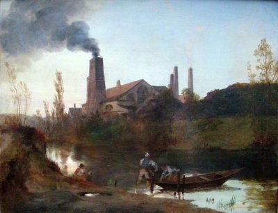 The Neustadt-Eberswalde Rolling Mill by Carl Blechen
