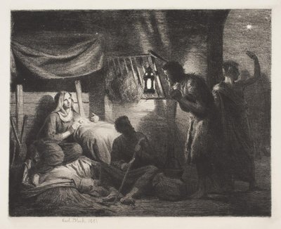 The Adoration of the Shepherds by Carl Bloch