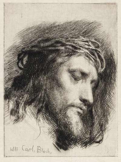 Crowned Head of Christ by Carl Bloch