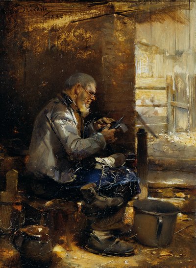 Peasant Shoemaker by Carl Freiherr von Merode