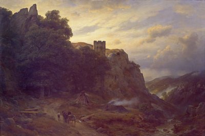 Castle in the Eifel by Carl Friedrich Lessing