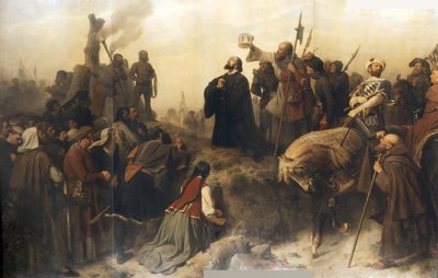 Hus before the Stake by Carl Friedrich Lessing