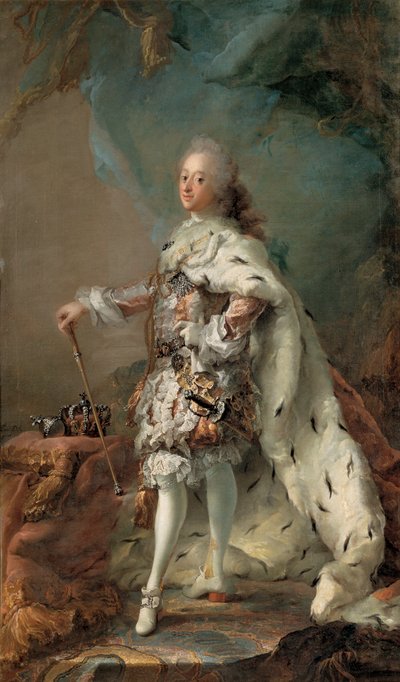 Frederik V in his Anointing Robes, c. 1750 by Carl Gustaf Pilo