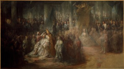 The Coronation of King Gustav III of Sweden. Uncompleted by Carl Gustaf Pilo