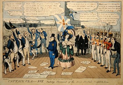 Captain Cla--nce Taking Command of the Ship, British Constitution, Published by S.W. Flores by Carl H. Heath