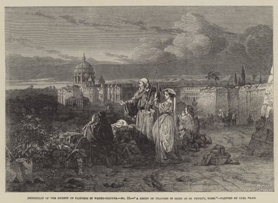 A Group of Pilgrims in Sight of St Peter