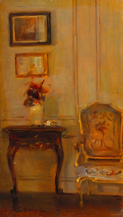 A Drawing Room Interior by Carl Holsoe