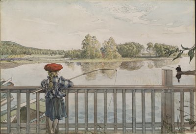 Lisbeth Angling. From A Home (26 watercolours) by Carl Larsson