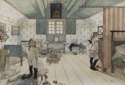 Mammas and the Small Girls Room, from A Home series by Carl Larsson